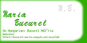 maria bucurel business card